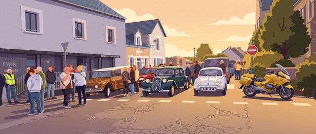 Rassemblement de voitures anciennes dans le Pays Martignolais